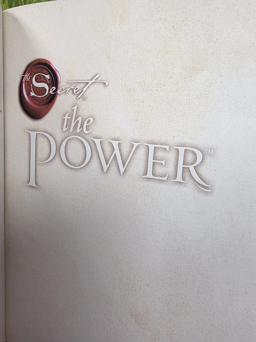 Rhonda Byrne The Power Hardcover Book - Cream Cover